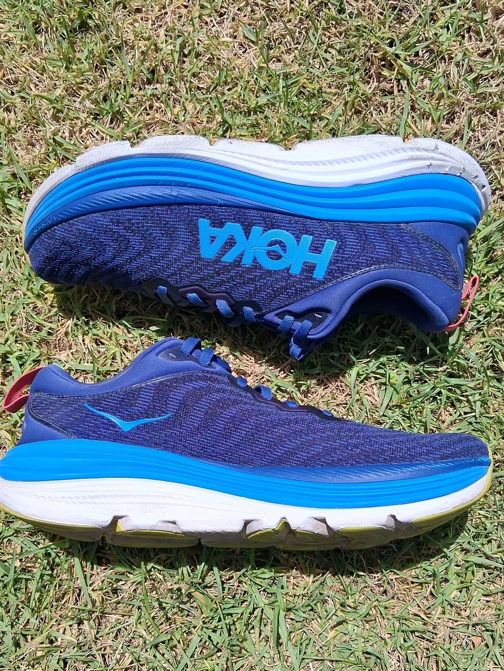 Hoka Gaviota 5 Men's Navy and Bright Blue Running Shoes